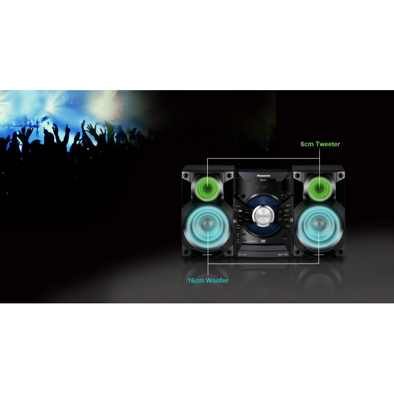 Panasonic Hi-Fi 3900W Dvd Cd Mp3 Bluetooth 2 Usb Sc-Vkx25Gs-K 4 Panasonic Hi-Fi 3900W Dvd Cd Mp3 Bluetooth 2 Usb Sc-Vkx25Gs-K