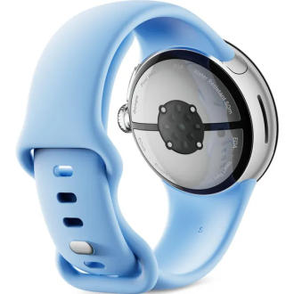 Google Pixel Watch 2 LTE - Polished Silver with Bay Active Band