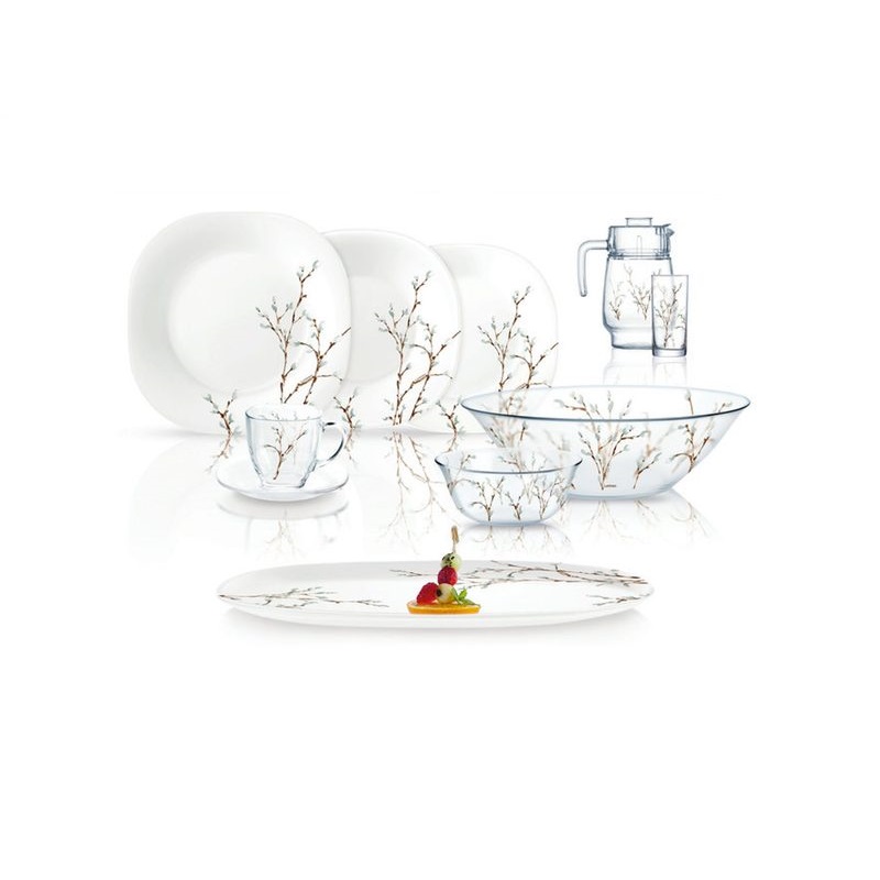 Luminarc Neo Carina Hana White 46 Pc Dinner Set N2314 1 Luminarc Neo Carina Hana White 46 Pc Dinner Set N2314