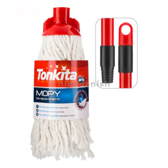 Tonkita Mopy Cotton Mop 180gms with Handle 63668 Pack of 2