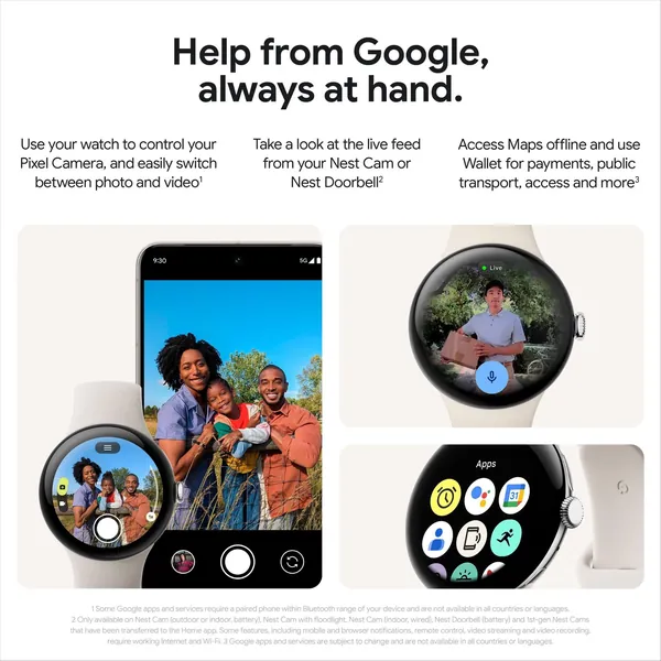 Google Pixel Watch 3 Wi-Fi 41Mm - Silver With Porcelain Active Band 12 Google Pixel Watch 3 Wi-Fi 41Mm - Silver With Porcelain Active Band
