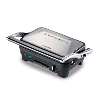 Kenwood Contact Grill Adjustable Temperature Cool Touch Handle 1800w Hgm50.000si - Adjustable Grill Position Contact Grill And Open Grill