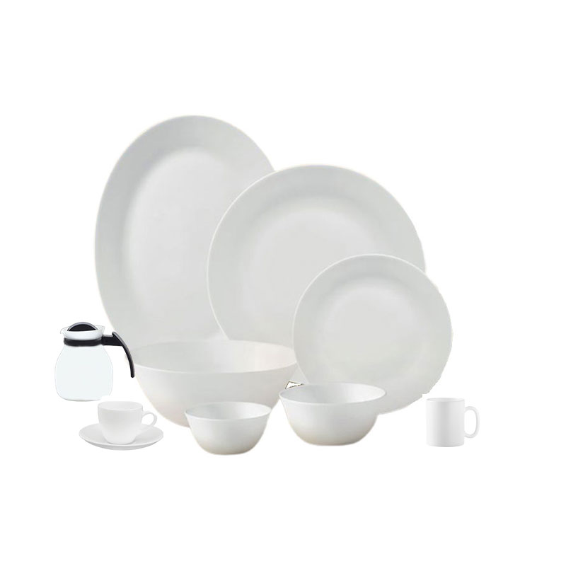 La Opala Dinner Set Ivory White 47 Pieces L1047 1 La Opala Dinner Set Ivory White 47 Pieces L1047