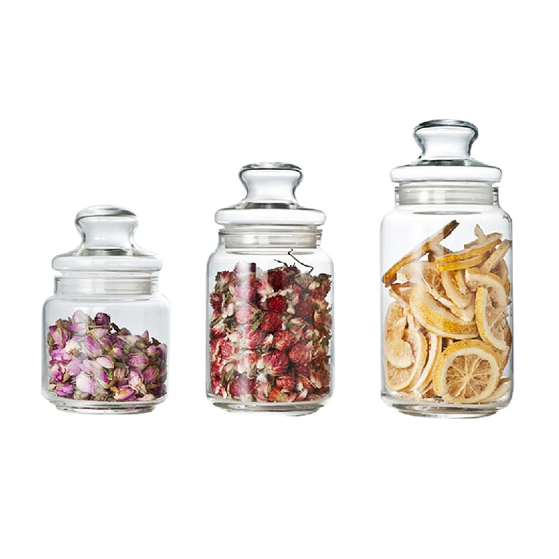 Luminarc Striped Glass Jar 1L With Lid, Transparent V9605 3 Luminarc Striped Glass Jar 1L With Lid, Transparent V9605
