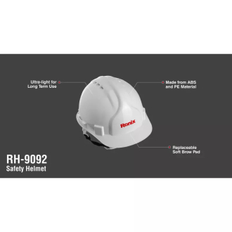 Ronix Safety Helmet-White-ABS RH-9092