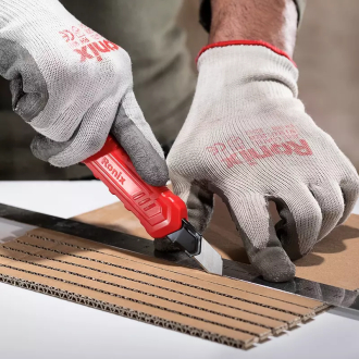 Ronix Utility Knife Cutter, Rubber Handle, Delta Model Integrated Blade Snapper for easy blade snapping Blade sections snap off providing a fresh, sharp cutting point,18mm RH-3004