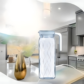 Luminarc Dona Embossment Wave Glass Jug 1L Transparent Q0433