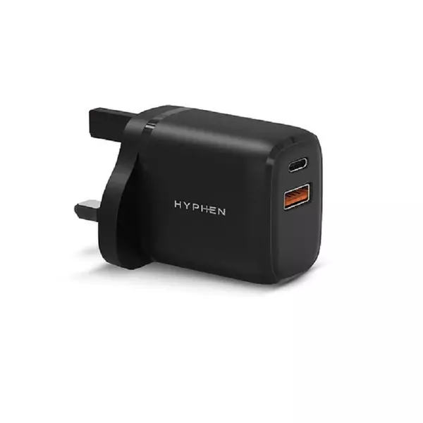 Hyphen Voltport Dual Port Pd Adaptor Uk Plug 20W Black Hpa-D20Ukb0478 1 Hyphen Voltport Dual Port Pd Adaptor Uk Plug 20W Black Hpa-D20Ukb0478