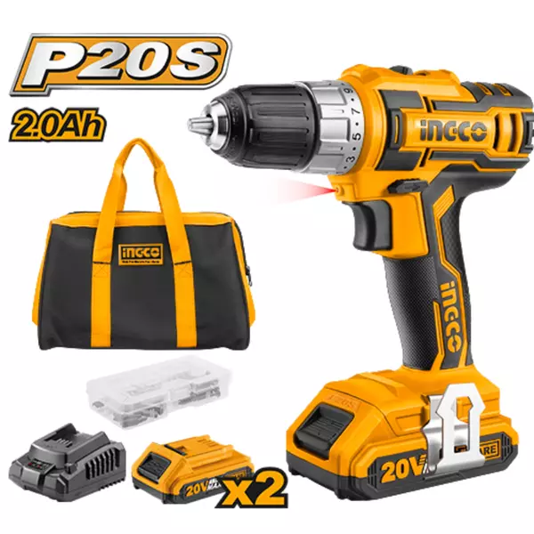 Ingco Lithium-Ion Cordless Drill 20V Cdli2002 1 Ingco Lithium-Ion Cordless Drill 20V Cdli2002