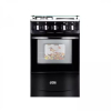 Winning Star Freestanding Cooker 2 Gas Burners, 2 Electric Burners with 52L Oven Black