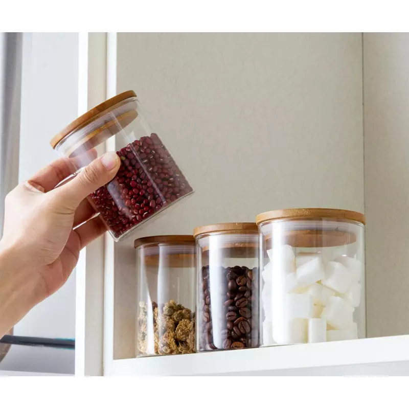 Generic Glass Jar Round With Wooden Lid 10X10Cm – Elegant Storage Container For Kitchen &Amp; Home R1010(1-8) 6 Generic Glass Jar Round With Wooden Lid 10X10Cm – Elegant Storage Container For Kitchen &Amp; Home R1010(1-8)