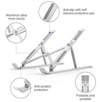 Generic Laptop Stand 6 Adjustable Height Aluminum Alloy Foldable AZ-7