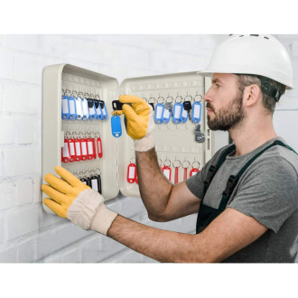 Generic Key Box Holder with Key Lock 48/50 Keys Aluminium (Keychain Included)