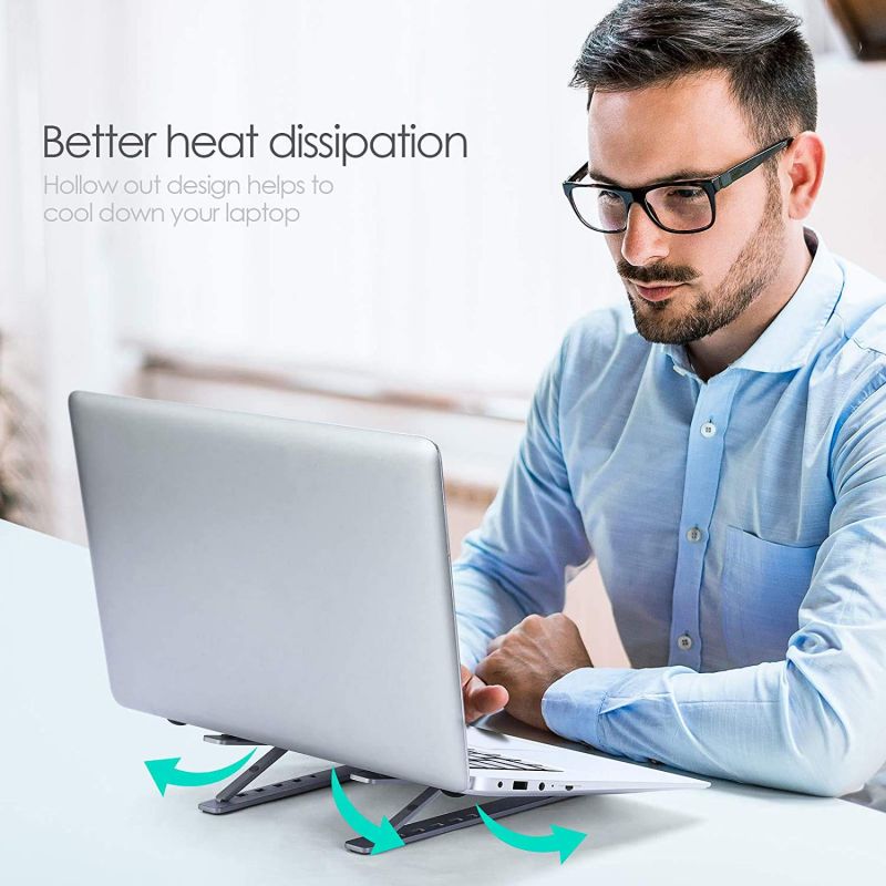 Generic Laptop Stand 6 Adjustable Height Aluminum Alloy Foldable Az-7 5 Generic Laptop Stand 6 Adjustable Height Aluminum Alloy Foldable Az-7