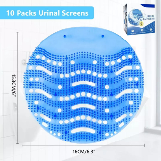 Urinal Screen Mat Deodorizer, Urinal Screen Anti-Splash With Easy Fit & Multiple use for Toilet,Bathroom,Restaurants,Offices,Schools,Hotels (Pack of 10)
