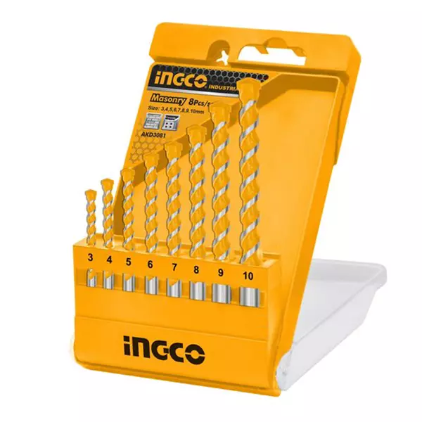 Ingco Masonry Drill Bits Set Pack Of 8 Akd3081 1 Ingco Masonry Drill Bits Set Pack Of 8 Akd3081