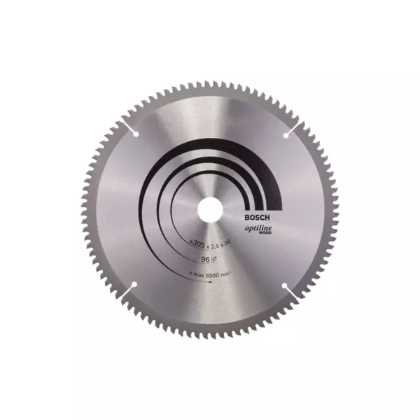 Bosch Optiline Wood Circular Saw Blade 305 X 30 X 2.5Mm 96T For Mitre Saws 2608640442