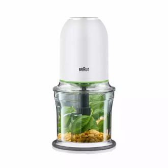 Braun Chopper 0.5L Plastic Bowl 500W CH3011WH Stainless Steel Blades 2 Speeds With Ice Crushing Capability