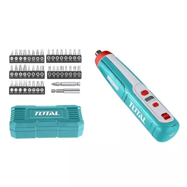 Total Screw Driver With 40Pcs Bits Cordless Lithium Ion Tsdli0403 1 Total Screw Driver With 40Pcs Bits Cordless Lithium Ion Tsdli0403