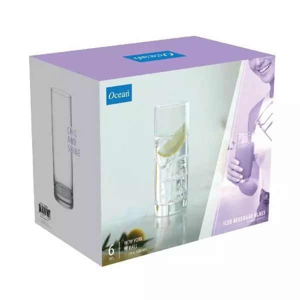 Ocean Glass 6Pcs New York Hi Ball 320Ml Drink Tumbler 3B0781106G0001