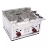Generic Commercial Countertop Deep Fryer Double Gas 12L (6L x 2 Baskets) Stainless Steel