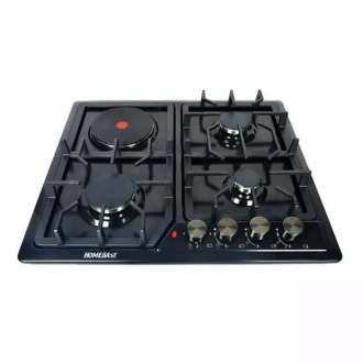 Homebase Built in Cooker 3 Gas Burners, 1 Electric Hot Plate Steel Top HB-4713A