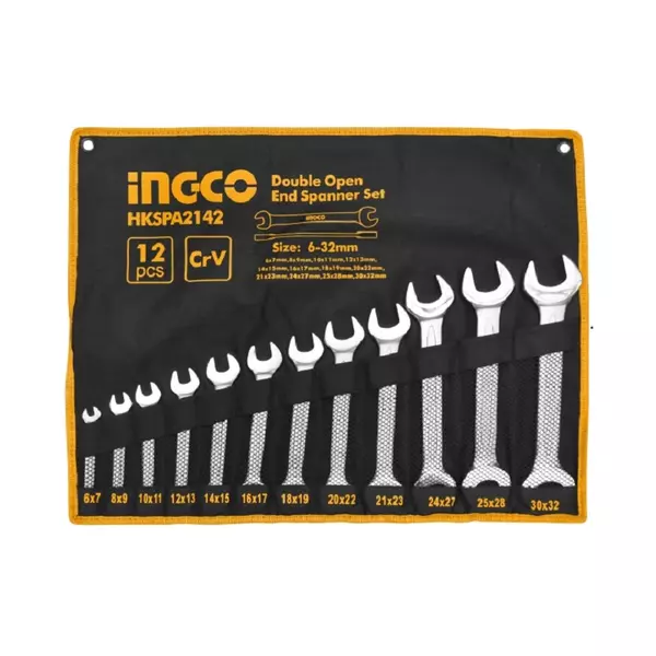 Ingco Double Open End Spanner Set Pack Of 12 Hkspa2142 1 Ingco Double Open End Spanner Set Pack Of 12 Hkspa2142