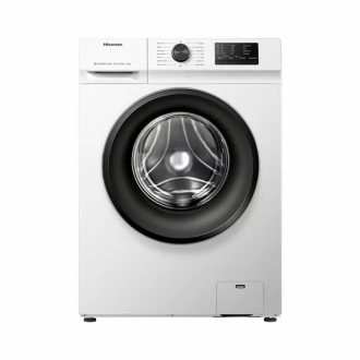 Hisense Washing Machine 7kg Front Load with Inverter, LED Display, Snowflake Drum, Delay Wash, White WFQP7012VM