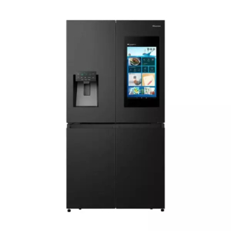 Hisense Refrigerator 536L French Door LED Screen Wifi, Antibacterial Dark Interior Liner, Triple Zone, Inverter Tech, My Fresh Choice Zone, Metal Cooling H750FSB-IDLS
