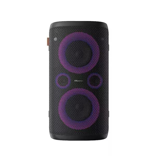 Hisense Ultimate Wireless Portable Speaker 300W, 2.0Ch, With Party Lights, 15 Hour Long-Lasting Battery, Bluetooth 5.0, Ipx4 Waterproof, Dj And Karaoke Mode Rocker One