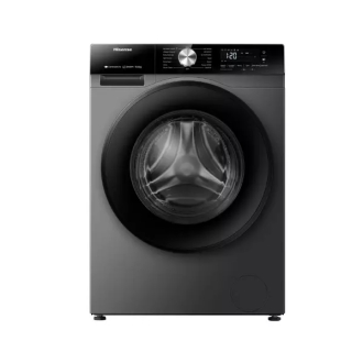 Hisense Washing Machine 10kg, Front Load A+++ Energy Efficiency Class, Jet Wash, Allergy Steam and Baby Steam Care, Intelligent LED Display, Durable Inverter Motor Titanium WF3S1043BT