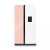 Hisense Refrigerator 508L Side By Side Door, with Water Dispenser, No-Frost, Pink & White RS3N518NAG