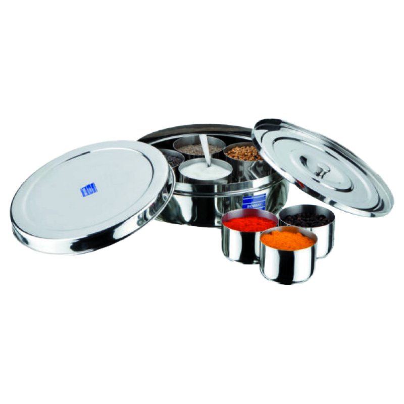 Stainless Steel Spice Storage Container With Inner Cover - Md C 12 0.5 1 Stainless Steel Spice Storage Container With Inner Cover - Md C 12 0.5