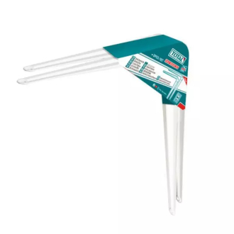 Total Shelf Bracket 2pcs Set 12x14" with 6 Attachment Points, 12 Mounting Screws, White TSB11214