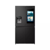 Hisense Refrigerator 536L French Door with Plumbed LED Screen, Wifi, Water & Ice Dispenser Black Stainless Steel H750FSB-IDS