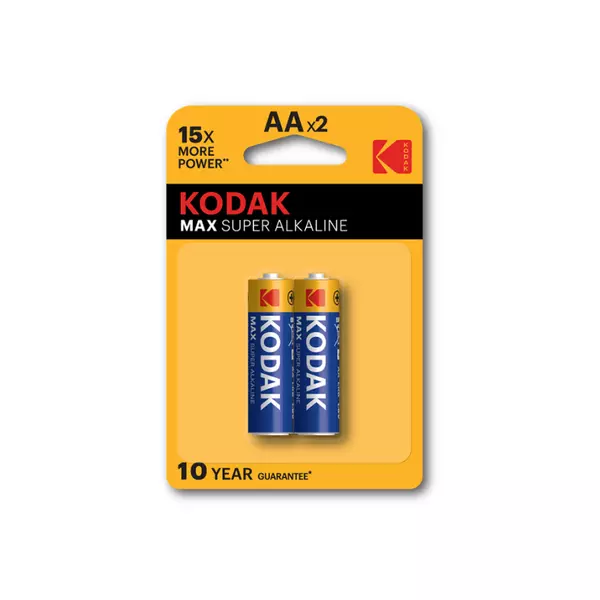 Kodak Aa Alkaline Batteries Max Super 1.5V 1 Pack 12Pcs 1 Kodak Aa Alkaline Batteries Max Super 1.5V 1 Pack 12Pcs - Set Of 12 Pcs