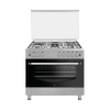 Dolphin Free Standing Cooking Range 90x60, 4 Gas Burners, 1 Electric Burner & Electric Oven, Inox FS09060I-4G1E/E