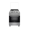 Dolphin Free Standing Cooking Range 60x60, 4 Gas Burners & Electric Oven, Inox FS06060I-4G/E