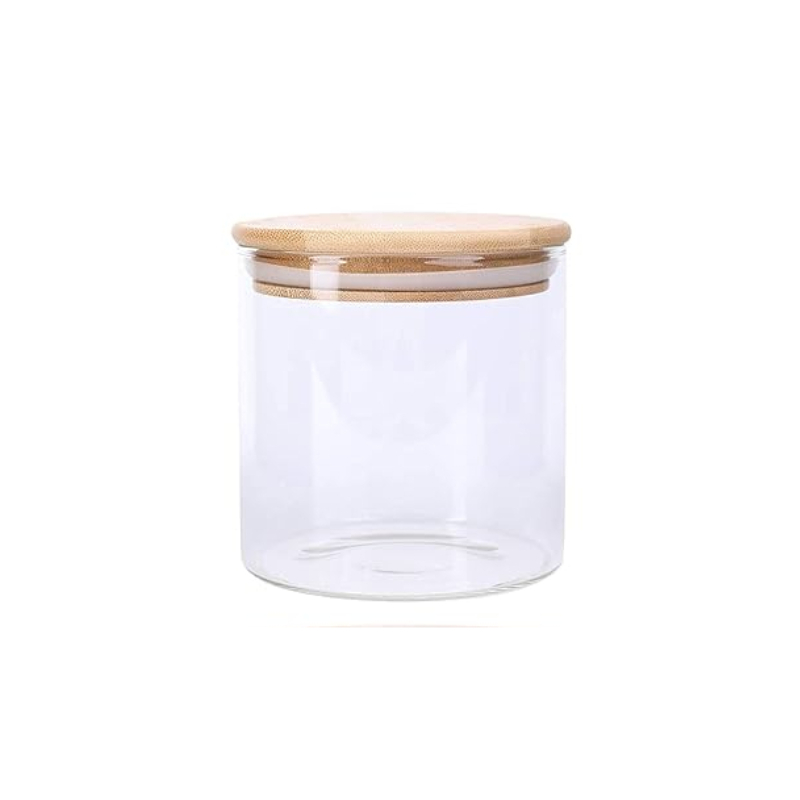 Generic Glass Jar Round With Wooden Lid 10X10Cm – Elegant Storage Container For Kitchen &Amp; Home R1010(1-8) 1 Generic Glass Jar Round With Wooden Lid 10X10Cm – Elegant Storage Container For Kitchen &Amp; Home R1010(1-8)
