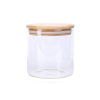 Generic Glass Jar Round with Wooden Lid 10x12cm – Elegant Storage Container for Kitchen & Home R1012(1-19)