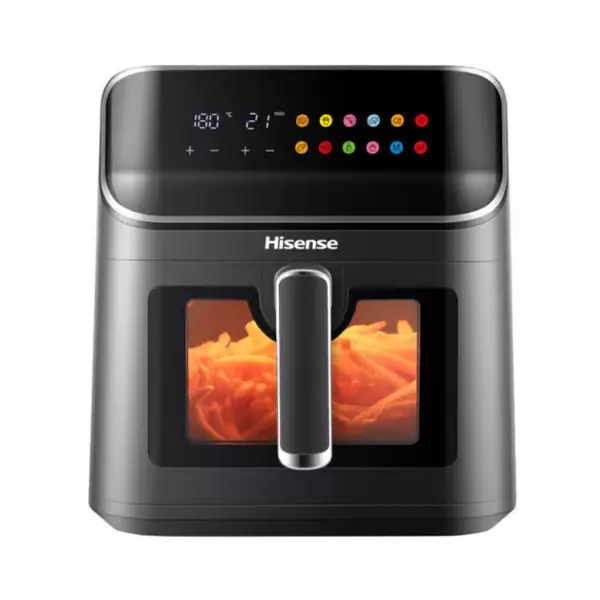 Hisense 8L Air Fryer - Visible Basket, 360° Circulation, Colorful Touch Panel, 10 Preset Menus, H06Afbs2S3. 1 Hisense 8L Air Fryer - Visible Basket, 360° Circulation, Colorful Touch Panel, 10 Preset Menus, H06Afbs2S3.