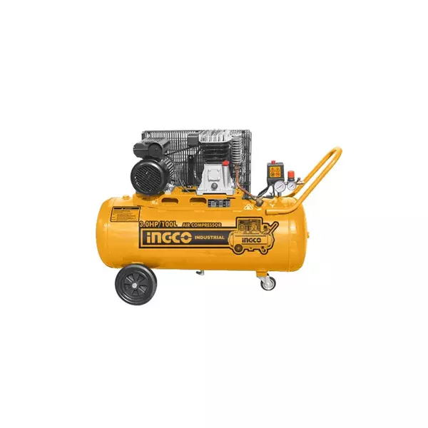 Ingco Air Compressor 2.2Kw/3Hp 100L With Copper Wire Induction Motor, Belt Driving System Ac301008-8/Ac1301008 1 Ingco Air Compressor 2.2Kw/3Hp 100L With Copper Wire Induction Motor, Belt Driving System Ac301008-8/Ac1301008