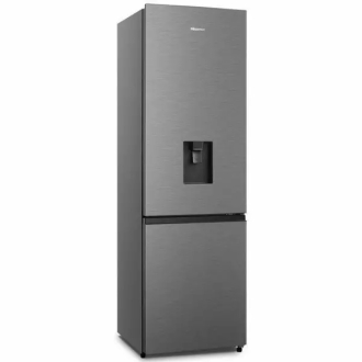 Hisense Refrigerator 262L Bottom Freezer, Water Dispenser, No Frost, Recessed Handle, Titanium Silver H350BTS-WD