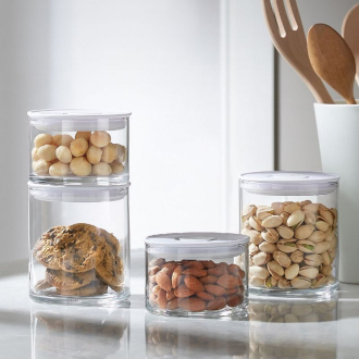 Ocean Norma Glass Jar Soft Blue 385ml 5B23314G0001