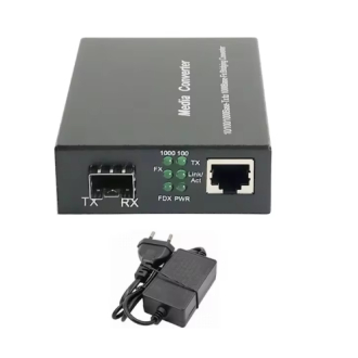 Fiber Optical Media Converter 1 Port SFP to 1 RJ45 Gigabit Optical Fiber Ethernet 10/100/1000M