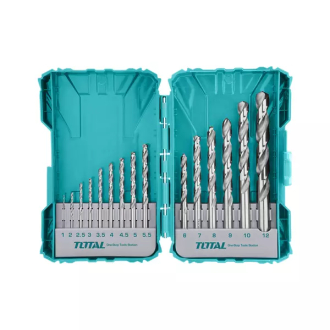 Total M2 HSS Drill Bit Set 15 Pcs TACSDL51502