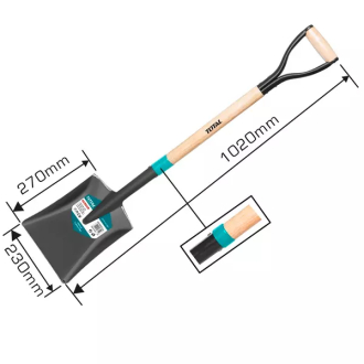 Total Garden Steel Shovel with Wooden Handle THTHW0102