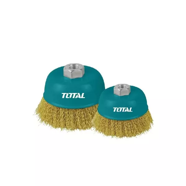 Total Wire Cup Brush With Nut 150Mm Soft Golden Tac31061