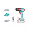 Total Cordless Impact Drill 66Nm Lithium-ion 20V with Brushless Motor, 47pcs Accessories, 3pcs Masonry Drill Bits, 2pcs 2.0Ah Battery, 1pc Charger TIDLI20668