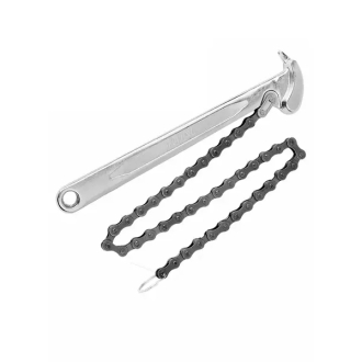 Total Chain Wrench 9" Drop Forged with Heat Treatment, Chrome Plated THTCPW0916